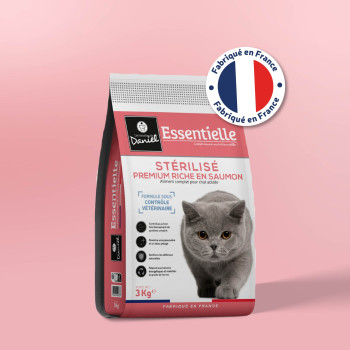 Croquettes Essentielle chat stérilisé saumon - 3 kg